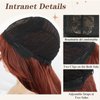 Mayouda Layered Wig With Curtain Bangs For Women Copper Red Layered Wig 26Inch Straight Wavy Hair Wig Natural Looking Synthetic Heat Resistant Wigs for Daily Party Use (26Inch, Copper Red#)