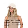 AliRobam Hat Wig Baseball cap with Natural Wave hair Extensions attached for woman Cap wig Short Bob Hairstyle Adjustable Wig (M27/613)