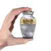 White Keepsake Urn - Small Urn for Human Ashes with Box & Bag Included - Mini Urn for Ashes - Perfect Memorial Urn - Honor Your Loved One with Small Cremation Urn - White Urn for Male, Female & Baby