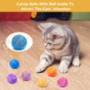 Retro Shaw Catnip Toys, Cat Toys Balls with Catnip and Bell Inside, Catnip Toys for Cats, Cat Toys for Indoor Cats, Cat Toys with Catnip, Cat Chew Toy, Cat Toy for Cats Kittens Kitty, 6 Pack