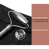 Face Roller and Gua Sha Set - Stainless steel Mini Eye Roller set, Face Massager for Wrinkles, Anti Aging Facial Roller - Authentic, Durable, Noiseless Design