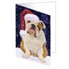 Let It Snow Christmas Happy Holidays English Bulldog Greeting Cards - Adorable Pets Invitation Cards with Envelopes - Pet Artwork Christmas Greeting Cards GCD1460 (10)