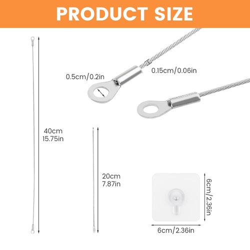 15.72 Inches Furniture Anchors Kit, 10 Pcs No-Drill TV Safety Straps, Furniture Prevent Falling Anti Tip Wall Anchor Earthquake Straps (As shown)