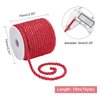 PH PandaHall 19.6 Yard Red Silk Rope 3-Ply Christmas Cording 5mm Twisted Cord Rope Twisted Cord Trim Braided Twisted Rope for Christmas Valentine Party Gift Bag Curtain Costume Decor DIY Crafts