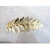 Gold or silver leaf hair clip clamp barrette (Color: Gold)