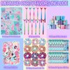 110 PCS Mermaid Party Favors for Girls Mermaid Birthday Decorations Party Supplies Include 12 Pen 12 Notepad 12 Shiny Metallic Scrunchies 12 Slap Bracelet 12 Gift Bag 50 Mermaid Sticker (Mermaid)