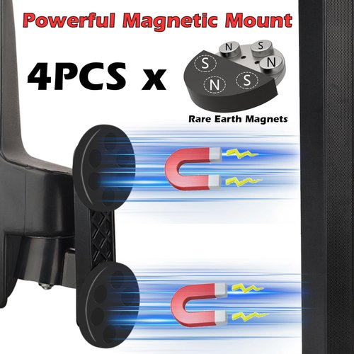 MUTUACTOR Tractor Mirrors,Universal Magnetic Tractor Accessories No Drilling,Non-slip Magnetic Golf Cart Rear View Mirrors for John Deere Kubota Mahindra Kioti Forklift Tractor Accessories (1 Pair)