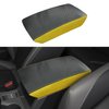 XYHGM Car Center Console Armrest Cover for Subaru Crosstrek/Impreza 2024 2025 Leather Anti-Scratch Central ArmRest Box Lid Seat Cover Protector Cushion Saver Interior Accessories-Carbon Fibre+Yellow
