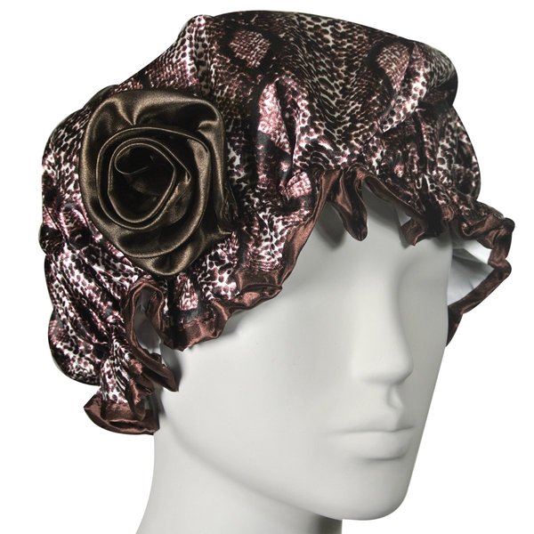 Kella Milla Stylish Satin Shower Cap - Snake Skin