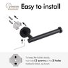 KES Black Toilet Paper Holder, Bathroom Tissue Holder Paper Roll SUS 304 Stainless Steel Wall Mount Matte Black, A2175S12-BK
