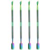 XINMEIWEN 4 Pieces Nail Cuticle Pusher Stainless Steel Nail Polish Cuticle Remover Double Ended Manicure Nail Pedicure Tool Metal Cuticle Peeler Scraper for Fingernails and Toenails (Rainbow)