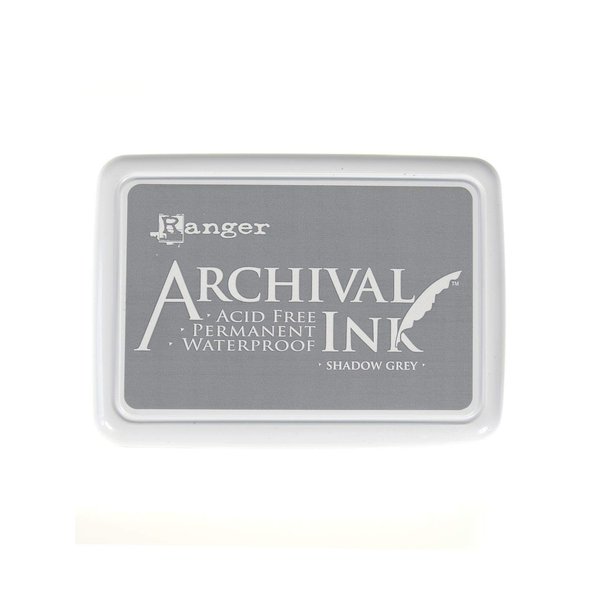 Ranger Archival Ink Pad Shadow Grey, 6.9 x 9.8 x 1.8 cm