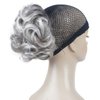 Aimole Short Curly Grey Ponytail Lady Synthetic Claw Clip on Extensions(48T)