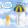 Ynybusi 10 Pack Parachute Toys Easter Basket Stuffers for Toddlers, Tangle Free Parachute Toy with Small Figures, Outdoor Flying Toys Air Parachute for Boys Kids Birthday Party Favors