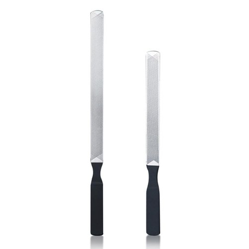 TDGBIH 2 PCS Toe Nail Files for Thick Nails Robust Stainless Steel Nail File Fingernail Files with Anti-Slip Handle 4 Sides,Nail Files for Men Seniors & Dogs