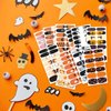 XEAOHESY 30 Sheets Maple Leaf Theme Halloween Stick On Nail Polish Strips with Nail File Nail Stickers Decals Holiday Full Nail Wraps for Women Halloween Nail Art