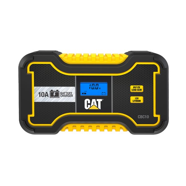 CAT CBC10 Professional 10 Amp Battery Charger/Battery Maintainer for 6V/12V Lead Acid Batteries and 12V Lithium Batteries