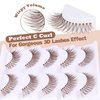 Brown Lashes Natural Look Cat Eye Lashes Brown Eyelashes Faux Mink False Lashes Wispy Volume C Curl Short False Eyelashes with Clear Band by Newcally