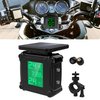 Vatkan Universal Solar Motorcycle TPMS Tire Pressure Monitoring System with 2 External Sensors LCD Display Motorbike Tyre Temperature Alarm