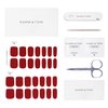 DANNI & TONI Semi Cured Gel Nail Strips Red (Scarlet Delight) Gel Nail Polish Stickers Glossy Nail Wraps 28 Stickers