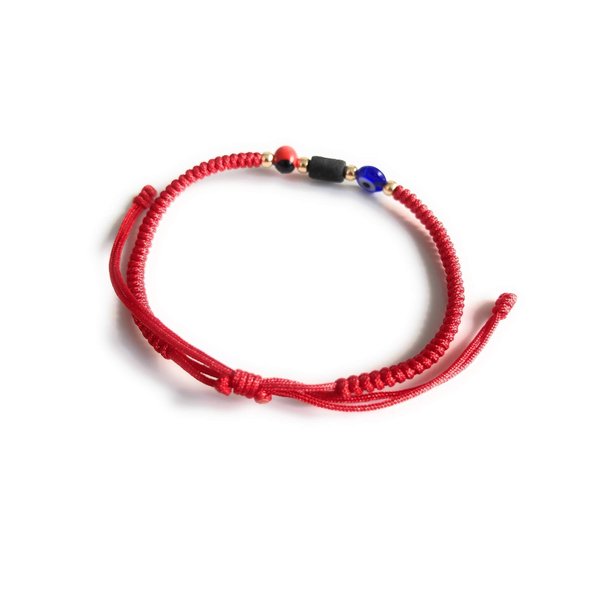 Powerful Prosperity Red Unisex Adult Bracelet Evil Eye Peonia Real Azabache Pulsera para el Mal de Ojo
