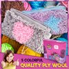 CRAFTILOO DIY 2 Rug Pencil Cases Latch Hook Kits for Kids Sewing Set for Girls Beginners Latchkits Ages 8-12
