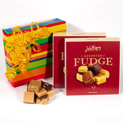 Celebration Fudge Gift Box, 2 Pounds Hall's Fudge (Assorted)