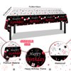 Red and Black Party Decorations for Women Men Boys Girls, Black and Red Birthday Decorations with Happy Birthday Banner Backdrop Tablecloth Red Star Balloons Black Fringe Curtains Party Supplies