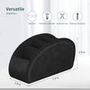 Remote Control Holder with 5 Compartments, KENOBEE Anti-slip Desktop Caddy Storage Organizer for Remote Controllers, Office Supplies, Makeup Brush, Media Accessories, Black