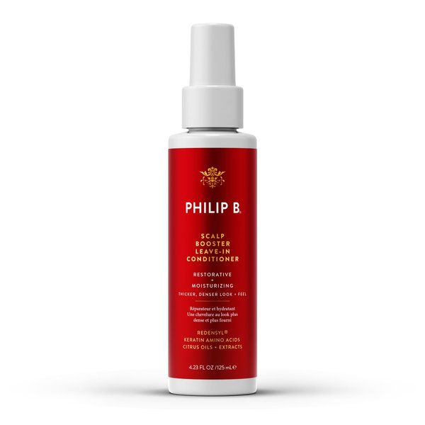 PHILIP B. Scalp Booster Leave-In Conditioner, 4.23 Oz - Scalp Treatment for Thicker, Denser Looking Hair - Made with Redensyl, Keratin Amino Acids and Salicylic Acid