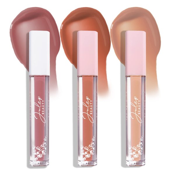 Julep So Plush Hydrating Lip Gloss Trio - High-Shine Hydrating Lightweight Lip Color - Non-Sticky Formula - Vitamin E Soothes and Repairs Lips