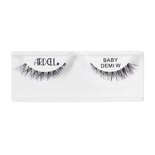 Ardell False Eyelashes Baby Demi Wispies Free Mini DUO Adhesive Black Short Length Light Volume Criss-Cross Feathering Curl Lashes Invisiband Comfortable Lashes Vegan-Friendly Cruelty-Free