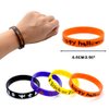 VKTEN 48Pcs Halloween Party Favors Slap Bracelets Rubber Wristbands Assorted Gifts for Kids Girls Boys (Halloween)