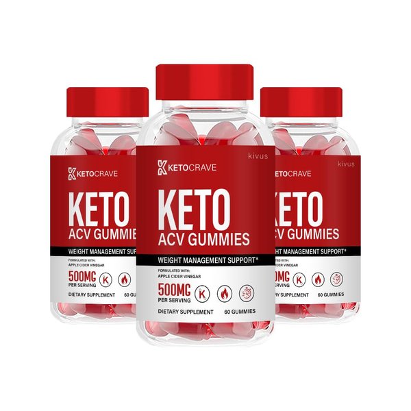 kivus Keto Crave Gummies - Keto Crave Keto Apple Cider Vinegar Gummies (3 Pack, 180 Gummies)