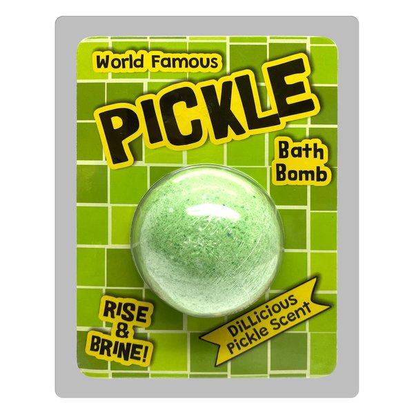 Giant Dill Pickle Bath Bomb - Premium Dill Pickle Scented Bath Ball for Kids - Shower Gift for Pickle Lovers, Funny Stocking Stuffers and Home Spa Gift Baskets