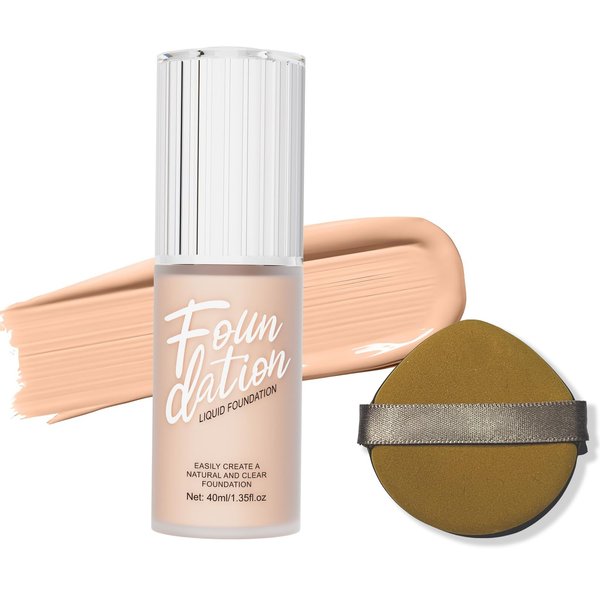 Nekoogirl Foundation,Matte Foundation Concealer Full Coverage,Natural,Oil-Control &Waterproof Foundation Makeup For Women. (#103, 40ml)