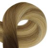 Full Shine Tape in Hair Extensions Real Human Hair Balayage Color 3/8/22 Insert Machine Virgin Tape in Hair Extensions 25Gram Injection Tape Ins Human Hair Extensions 10Pcs 20Inch Skin Weft Hair