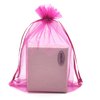 SUNGULF 100pcs Organza Pouch Bag Drawstring 6"x9" 16x22cm Strong Gift Candy Bag Jewelry Party Wedding Favor (Hot Pink)