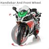Risopen Compatible for Aprilia RSVA RR1000 1:12 Motorcycle Model Toy Mini Alloy Metal Diecast Motorcycle Model White Motorcycle Model Toy Sport Motorcycle Racing Model Collection Gift for Men Kid Boy