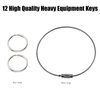 12 Heavy Equipment Keys, Construction Key Master Set for Cat Caterpillar Case JD John Deere Hyster Komatsu Takeuchi Lucas Ford New Holland Keys Heavy Equipment