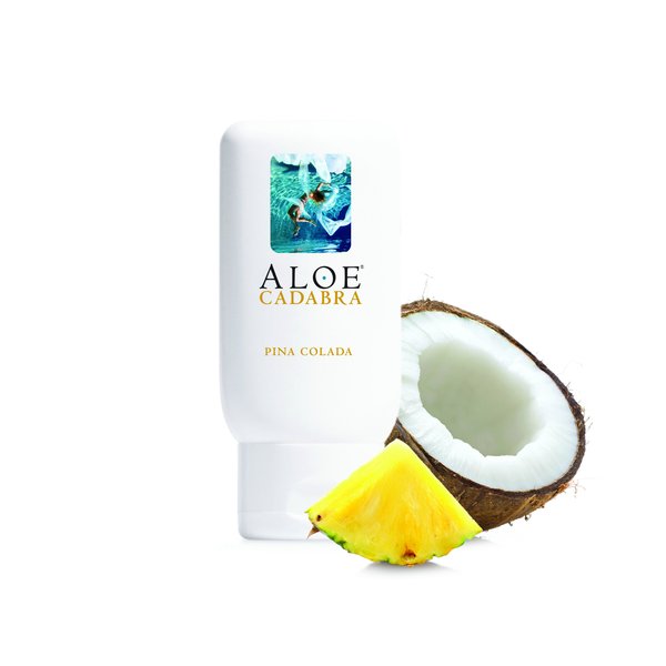 Aloe Cadabra Natural Water Based Personal Lube, Organic Lubricant Gel for Her, Him & Couples, Pina Colada 2.5 oz (Pack of 2)…