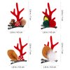 Antler Hair Clip 4 Pairs Cute Reindeer Hair Barrettes Alligator Deer Horn Hairclips and Ears Hair Pins for Christmas Party (Red)