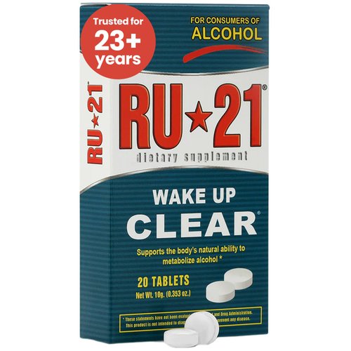 RU-21 The Supplement for When You Want to Drink & Go to Work The Next Morning | Feel Better After Celebrating & Support Your Liver | Trusted for 23+ Years | Made in USA (20 Pills, 10 Servings)