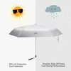 Portable Photographic Reflective Umbrella Silver, UPF 50+ UV Protection Sun Umbrella 42Inch Sun Blocking Travel Umbrella Rain Cover for Outdoor Photography Fill Light & Daily Sunshade Rain Protector