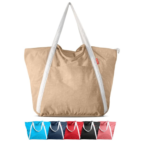 Bodysurf Beach Tote, Pool Bag, Beach Bags Waterproof Sandproof, Beach Tote Bag with Zipper, Waterproof Tote Bag, Packable Tote Bag for Travel, Pool Tote (Sand, XL)