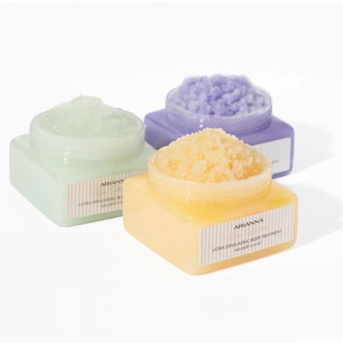 ARIANNA-SKINCARE Ultra Exfoliating Body Treatment Dead Sea Salt Body Scrub Natural Moisturizing and Exfoliating Scrub for Nourishing Essential Skin Care (Chamomile & Lavender)