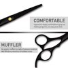 WeTest 12 PCS Hair Cutting Scissors Hair Cutting Shear Hairdressing Kit for Home, Salon, Barber, Gift, with Thinning Shears, Hair Razor Comb, Clips, Cape Kit, Black
