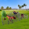 LC JoyCre 20PCS Corral Fence Toy Accessories Panel Set Farm Corral Fence with Gate Horse Paddock Barn Farm Animals for Toddlers Kids Preschool Educational Gift Sets