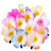 10Pcs Colorful Hawaii Plumeria Flower Clips Hawaiian Flower Hair Barrettes Beach Party Hair Clips Artificial Tropical Flower Hairpins for Wedding, Hair Accessories (7cm)