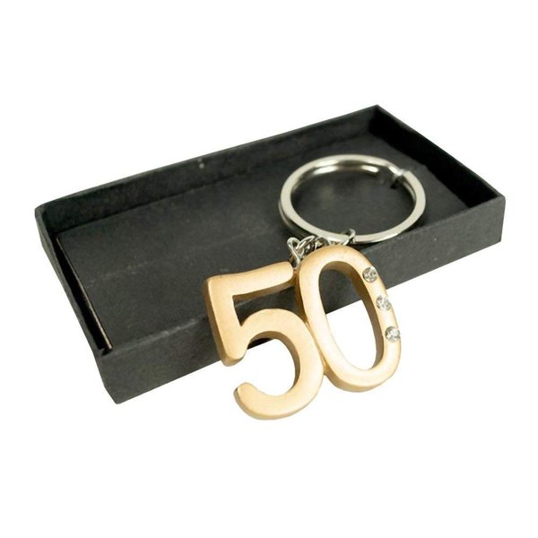 50Th Anniversary Key Ring Favors (10)